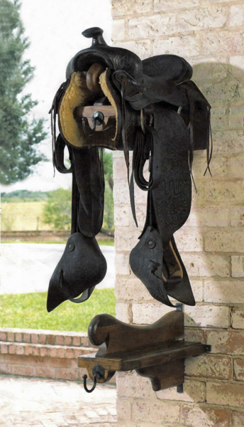 saddle rack with saddle